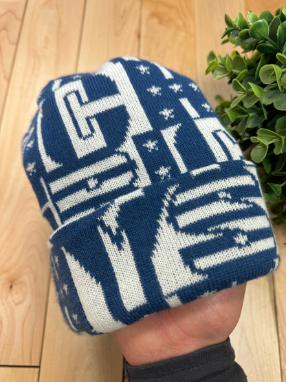 Hysteric Glamour Blue/White Flag Beanie