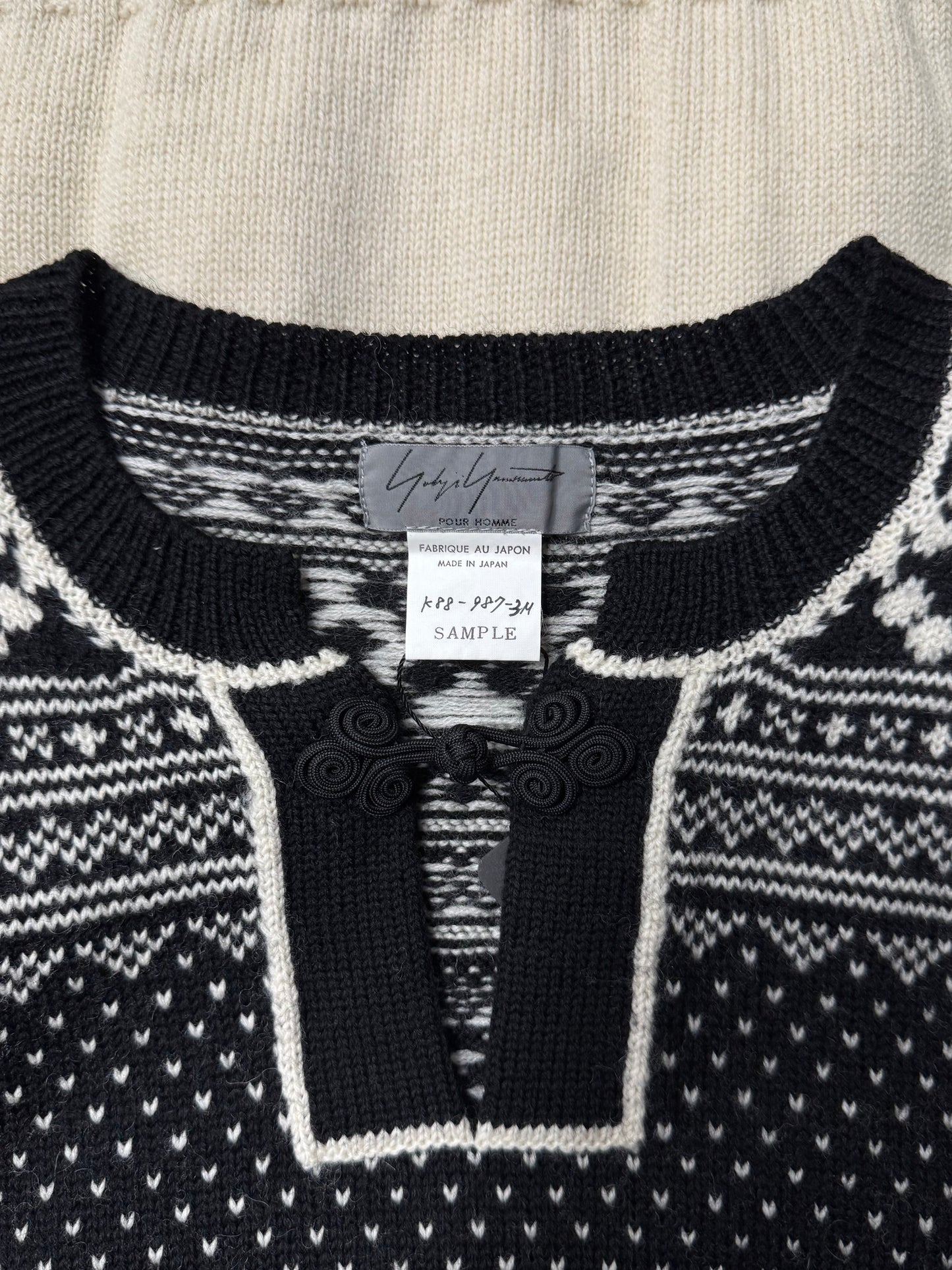 SAMPLE AW1998 Yohji Yamamoto Pour Homme ‘Nordic’ Wool Sweater