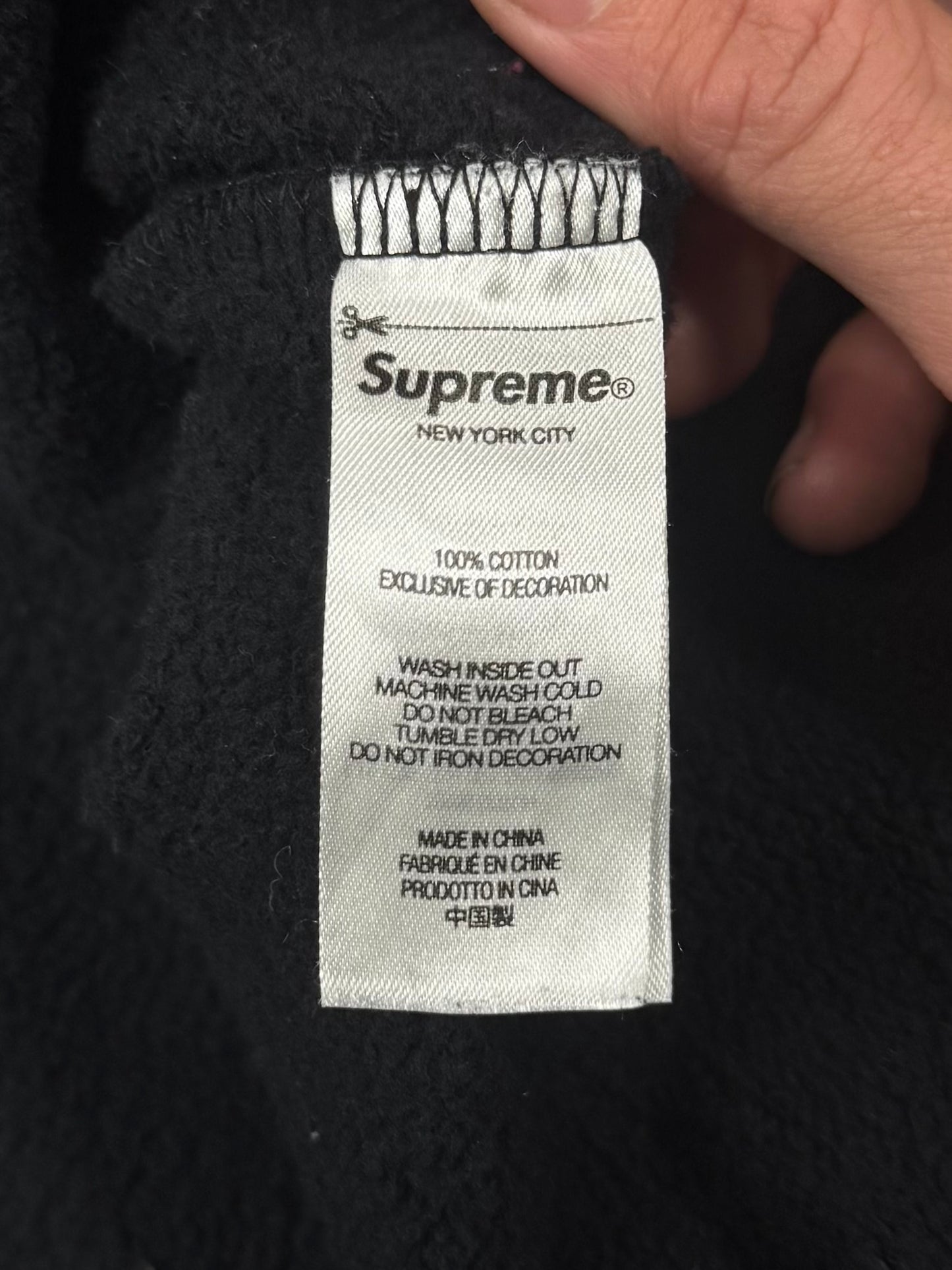 AW2021 Supreme ‘Angel Wings’ Black Pullover Hoodie