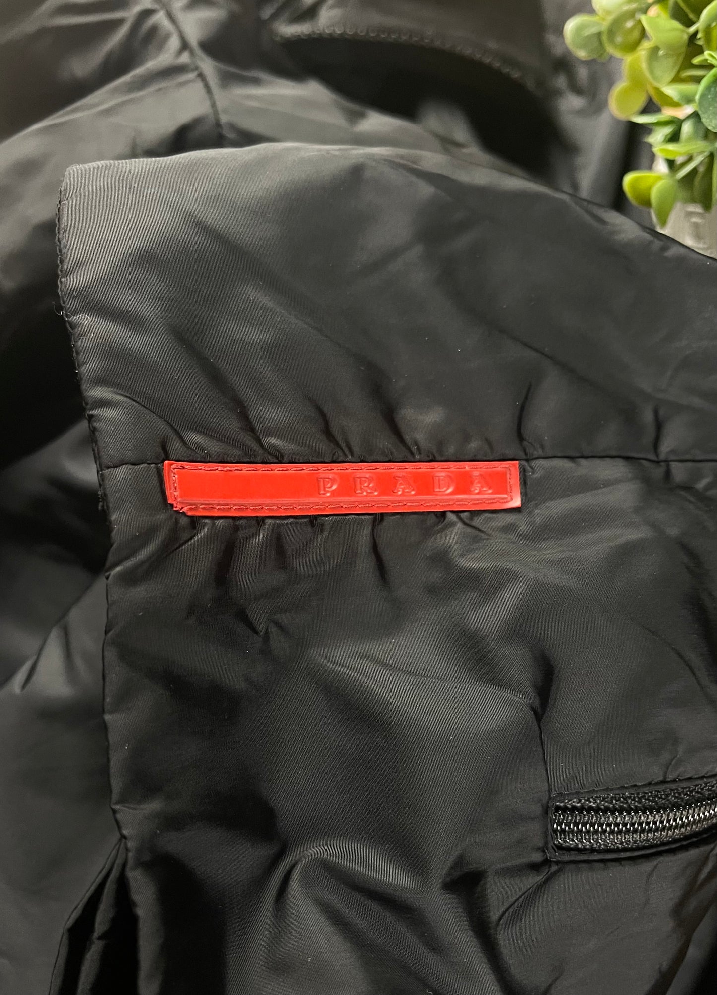 2007 Prada Sport Black Nylon Windbreaker Jacket