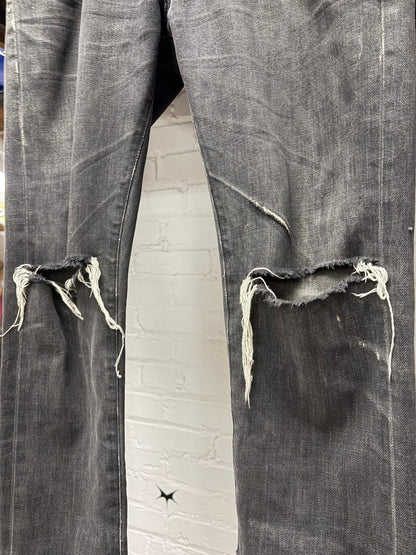 Dior Homme Distressed Black Knee Blowout Skinny Jeans