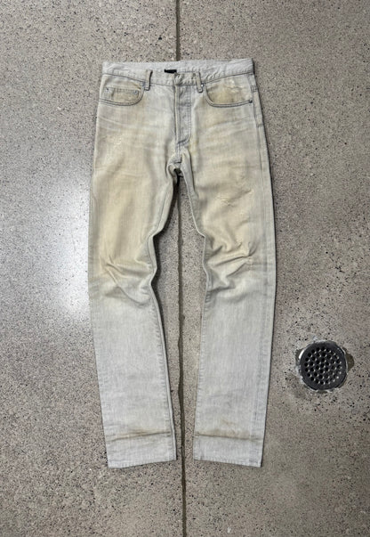 Dior Homme ‘Unaltered’ Dirt Wash Grey Skinny Jeans