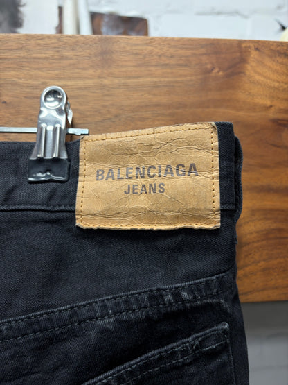 2023 Balenciaga Flared Leg Black Bootcut Denim