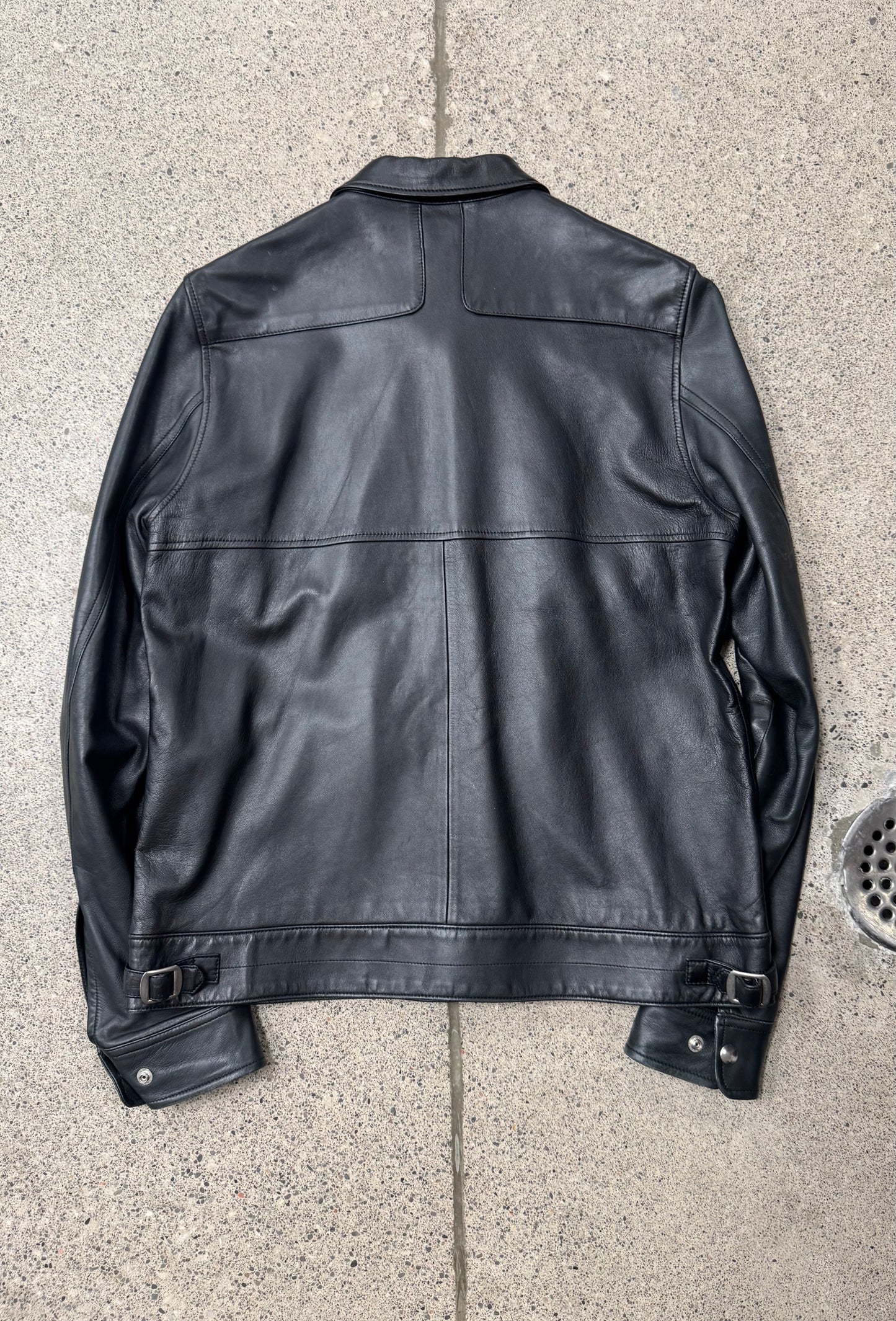 AW2007 Undercover Black Lambskin Leather Worker’s Jacket