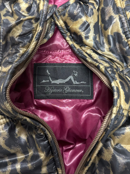 Hysteric Glamour Leopard Print Down Filled Puffer Jacket