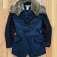 Issey Miyake Rabbit Fur Padded Shoulder Hybrid Military Coat