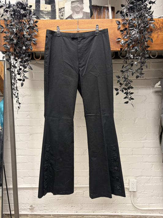 Vintage Jean Paul Gaultier Flared Leg Black 'Marching' Trousers