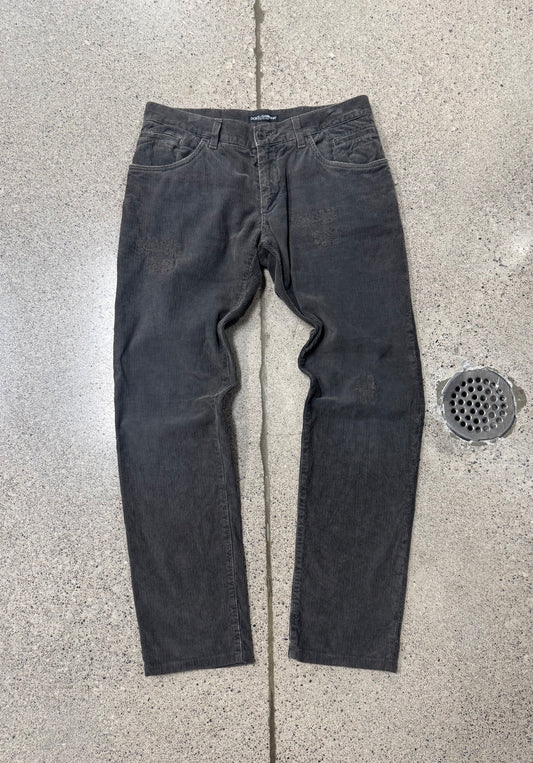 Dolce & Gabbana Mainline Brown Corduroy Bootcut Pants