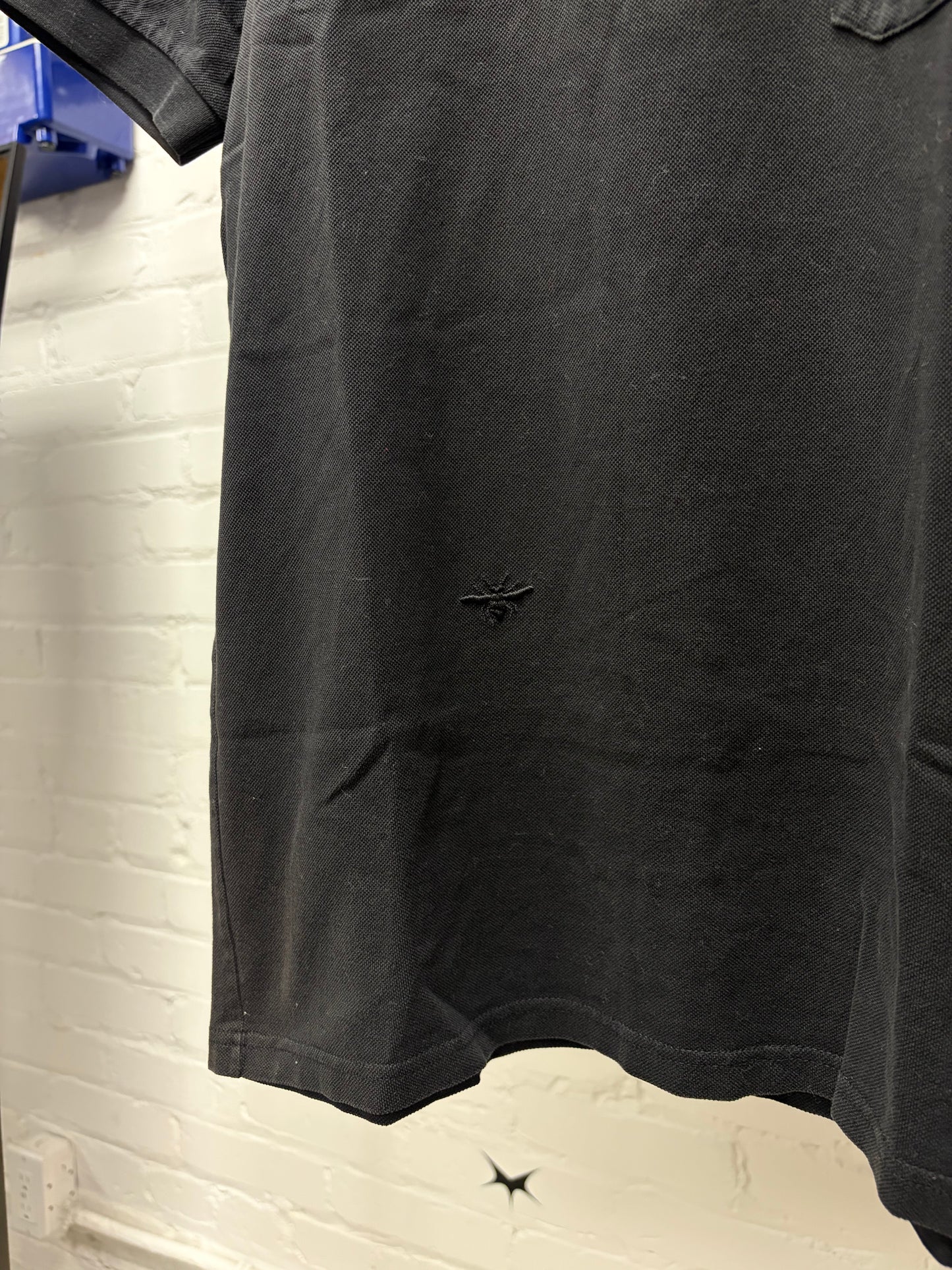 Dior Homme Embroidered ‘Bee Logo’ Black/Blue Polo