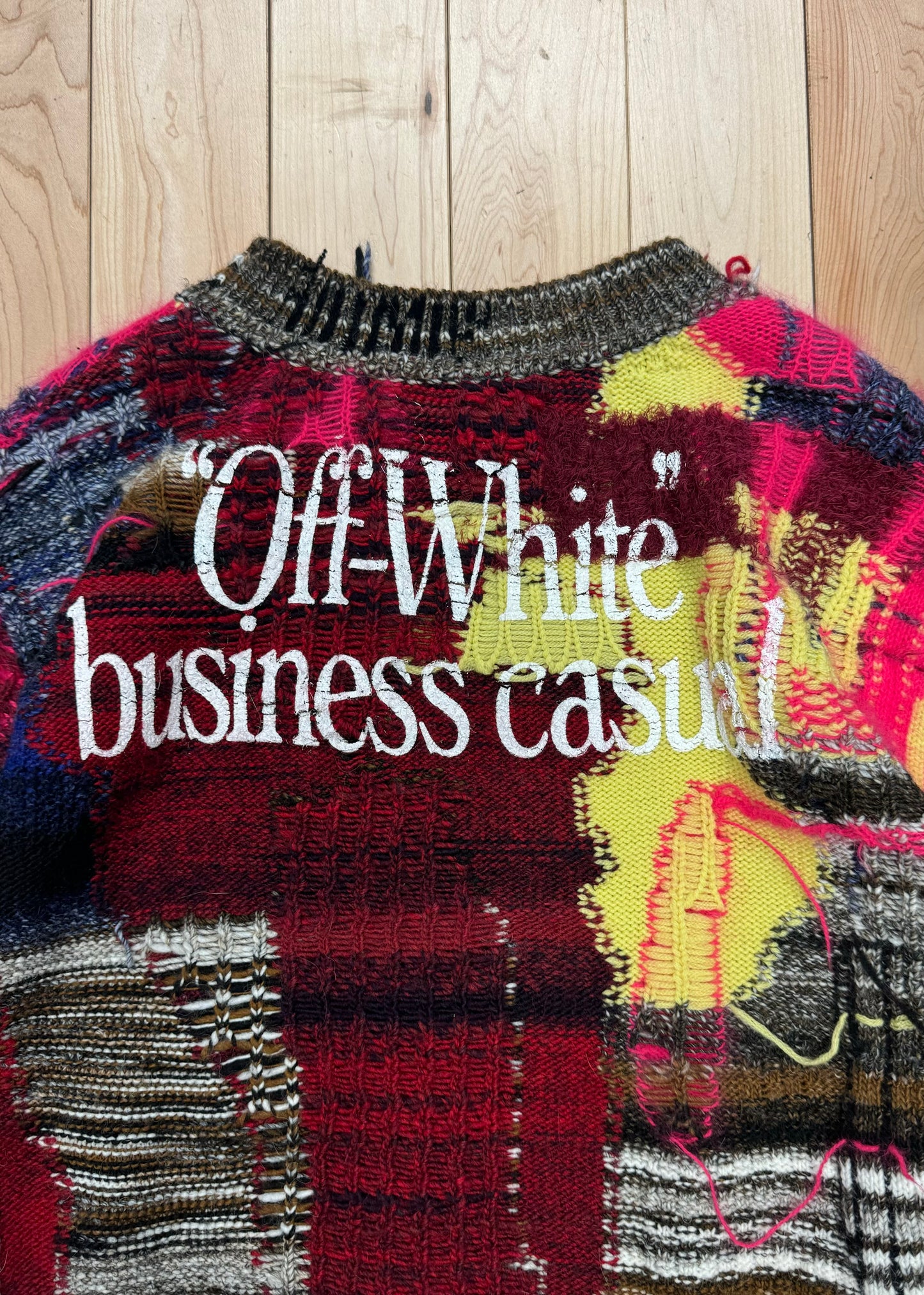 AW2018 Off-White ‘Business Casual’ Reconstructed Knit Sweater