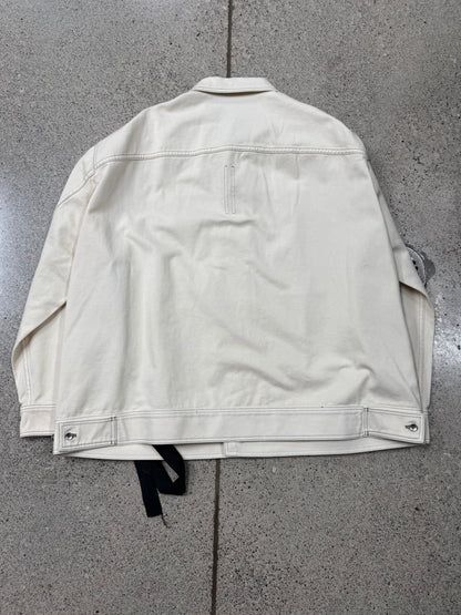 Rick Owens DRKSHDW ‘Natural’ White Denim ‘Jumbo Worker Jacket’