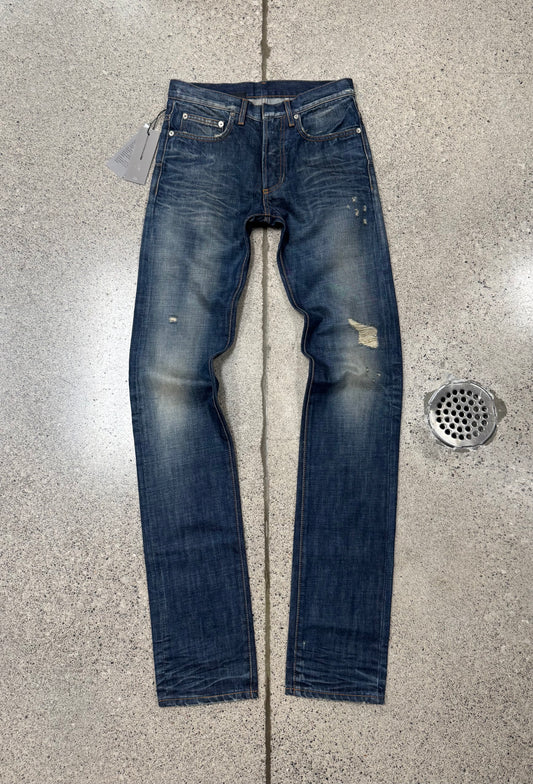 Dior Homme ‘Cool Summerday’ Raw Blue Distressed Unaltered Denim