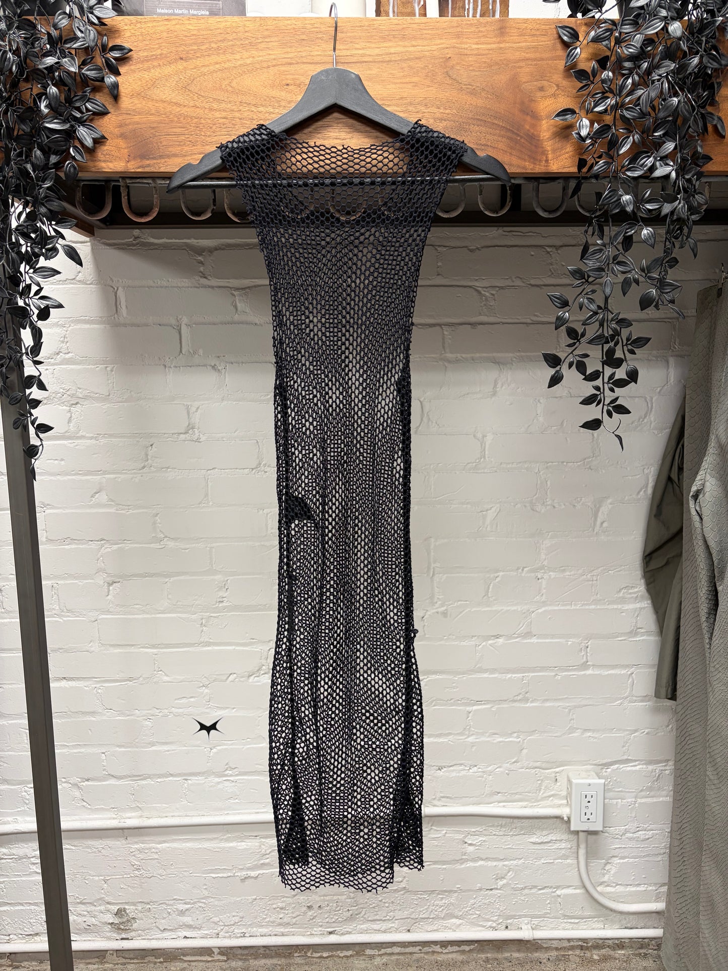 Ann Demeulemeester Black Mesh Sleeveless Top