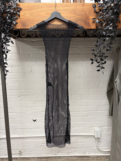 Ann Demeulemeester Black Mesh Sleeveless Top