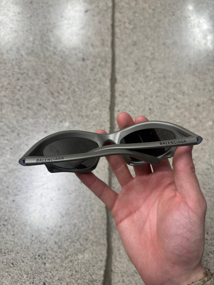 Balenciaga ‘Bat’ Winged Frame Metallic Sunglasses