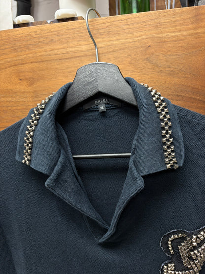 Gucci by Frida Giannini  ‘Studded G’ Spike Embellished Polo