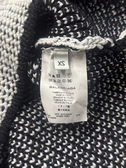 2013 Balenciaga ‘Mesh Overlay’ White Knit Sweater
