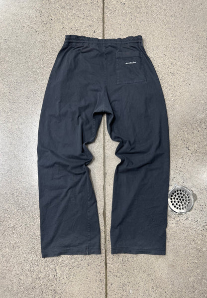 Acne Studios Washed Black Wide Leg Sweatpants