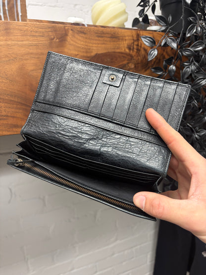 Balenciaga ‘Le City’ Continental Black Leather Long Wallet