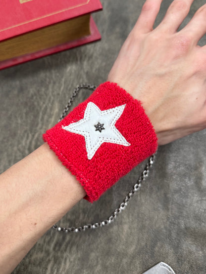 Chrome Hearts ‘Star’ Leather Patch 925 Silver Sweatband