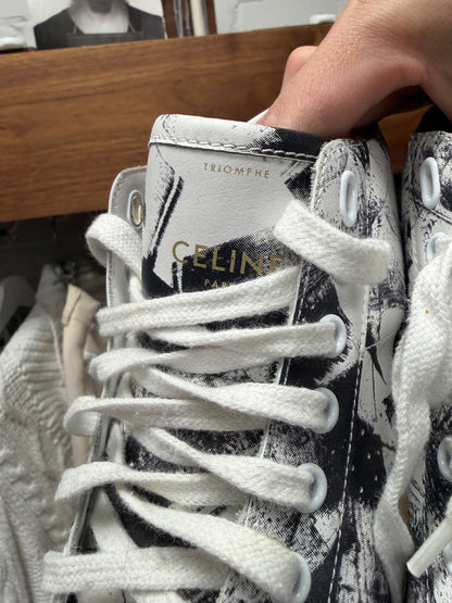 Celine ‘TRO1M’ Graphene Leather High Top Sneakers