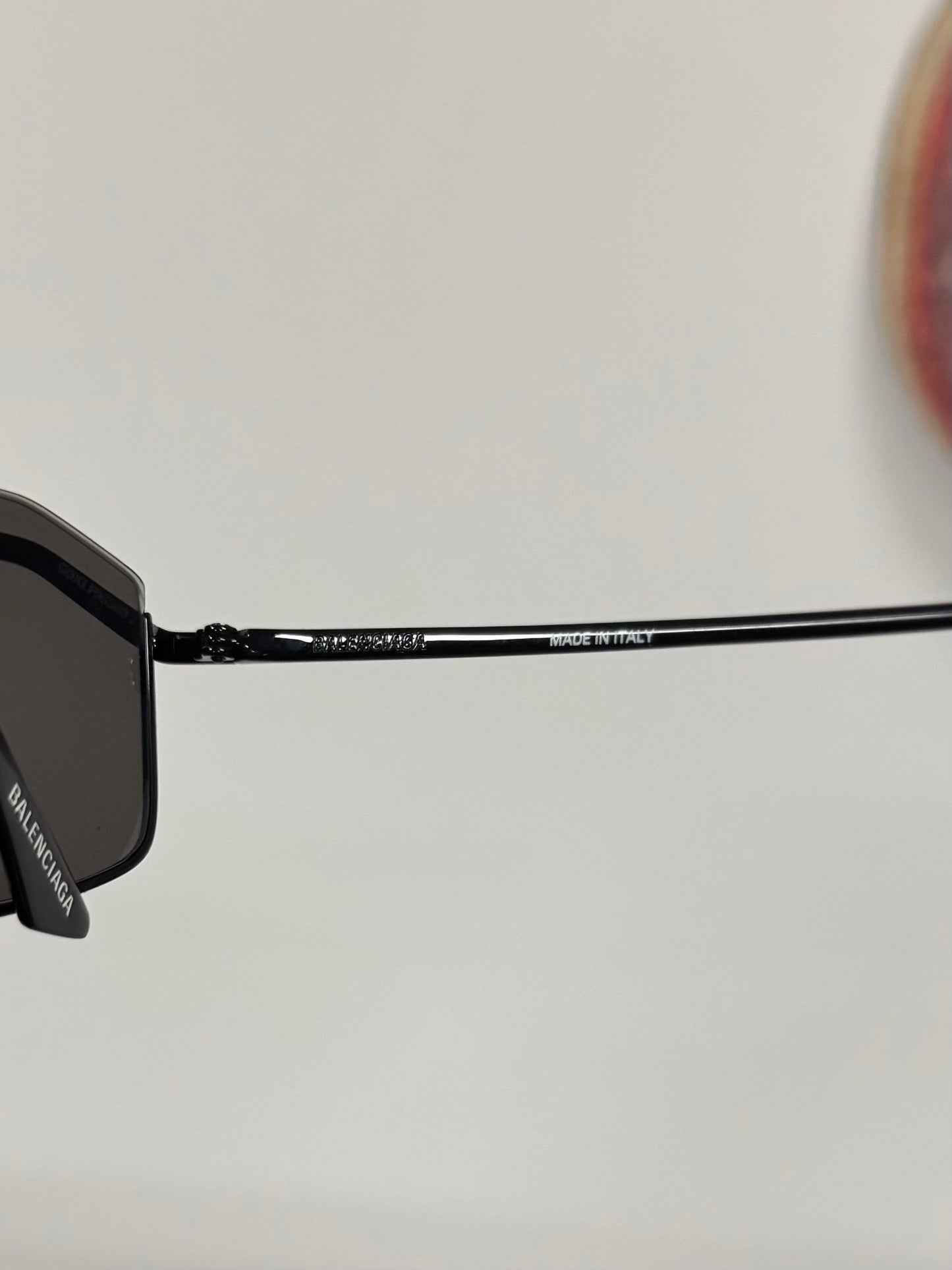 Balenciaga ‘Tag 2.0’ Black Aviator Sunglasses