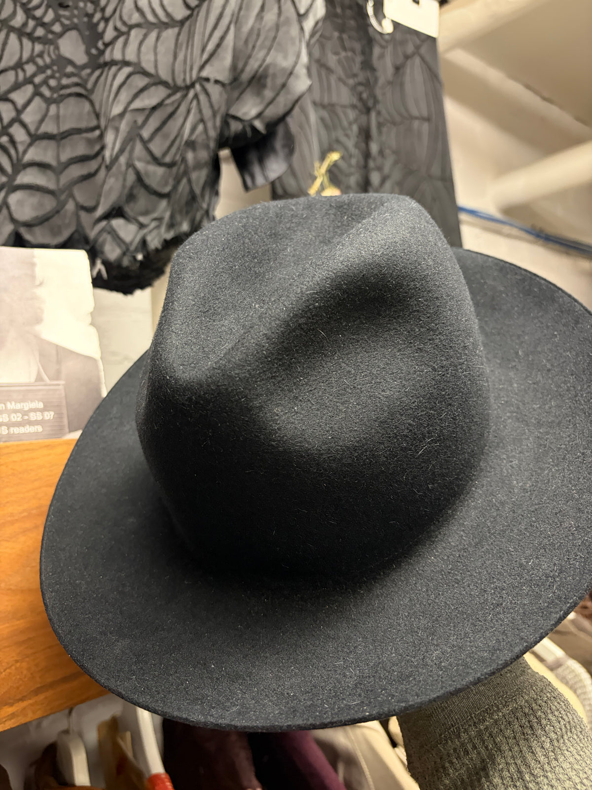 SS2012 Dior Homme ‘LessAndMore’ Rabbit Hair Black Wide Brim Hat