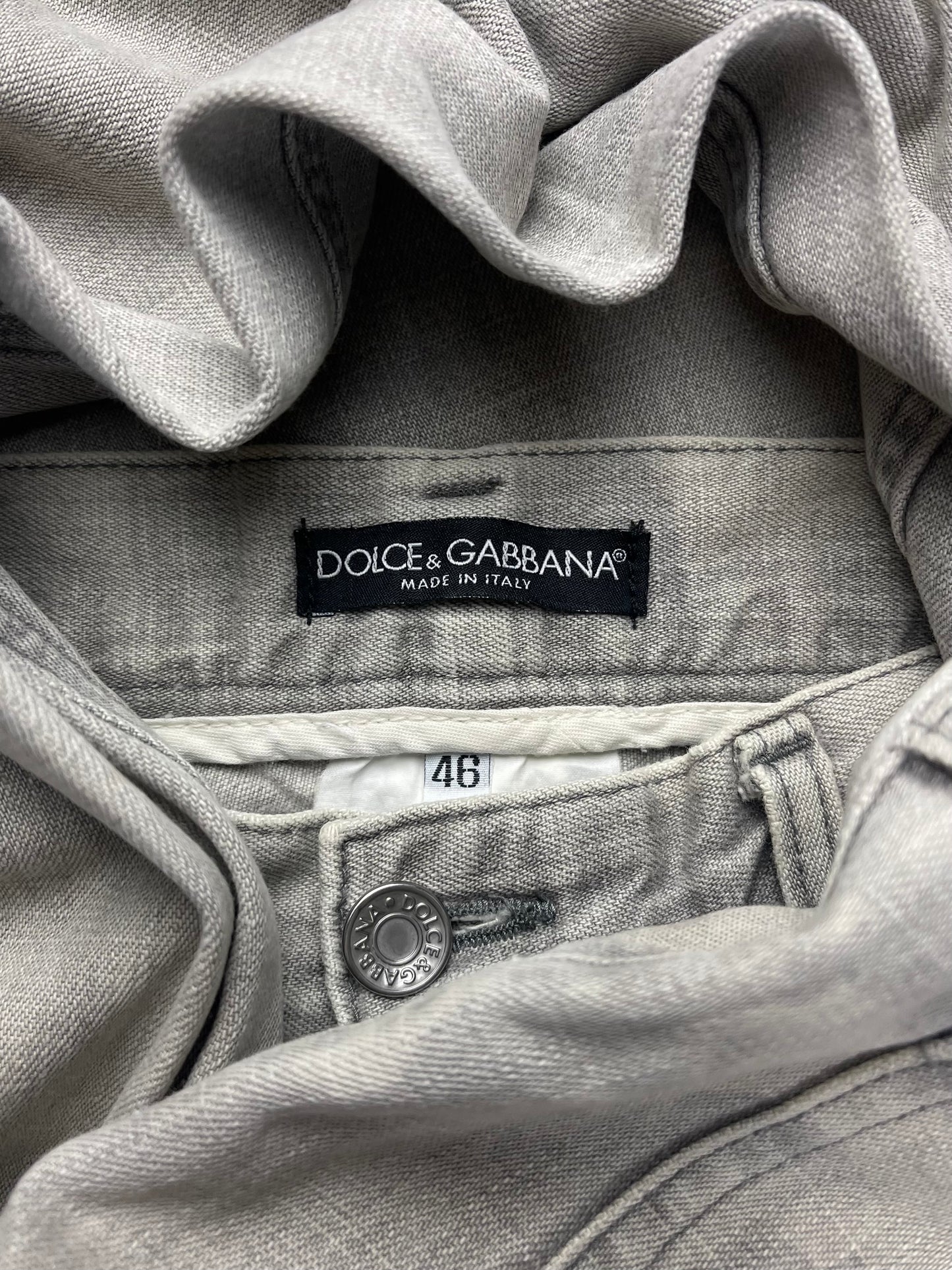 Dolce & Gabbana Distressed Grey Bootcut Denim