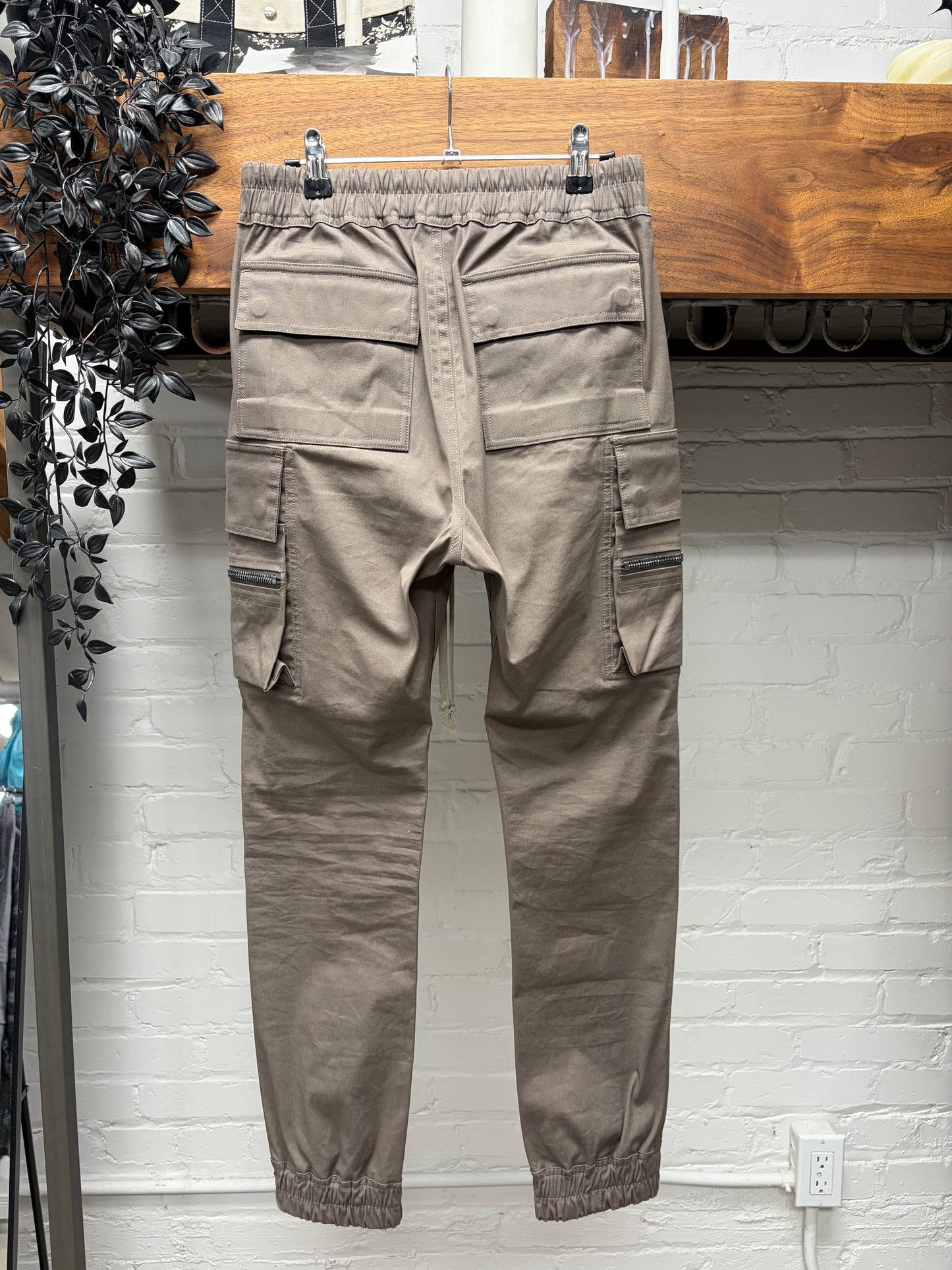 SS2022 Rick Owens ‘Fogachine’ Dust Drawstring Cargo Joggers