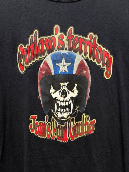 Vintage 1990s Jean Paul Gaultier ‘Outlaws Territory’ Skull Graphic Long Sleeve Shirt