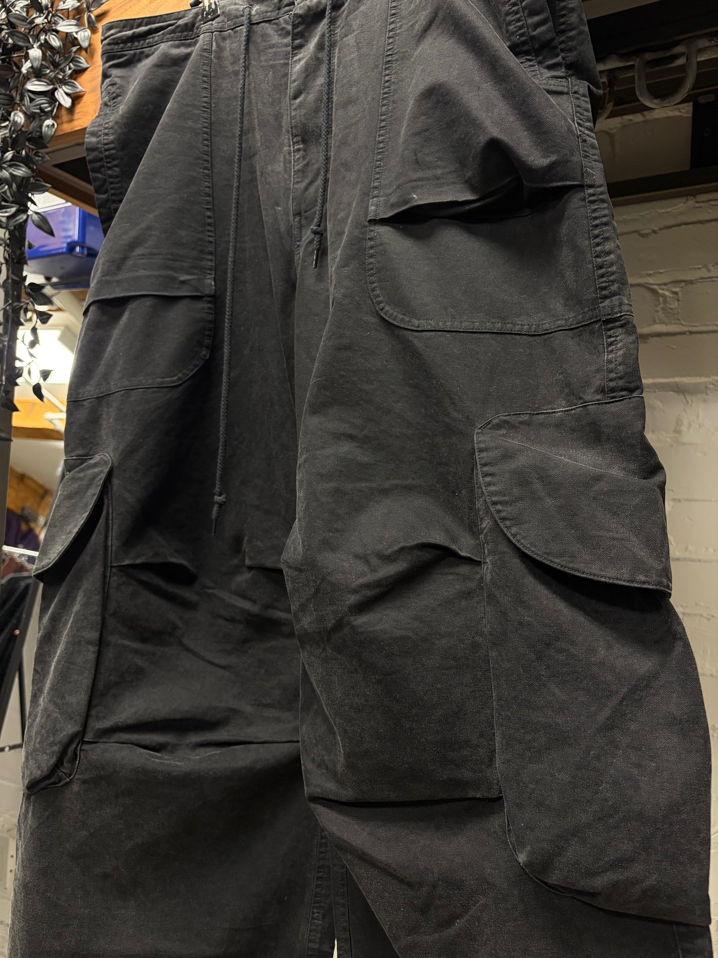 Entire Studios Ultra Baggy ‘Freight’ Black Cargo Pants