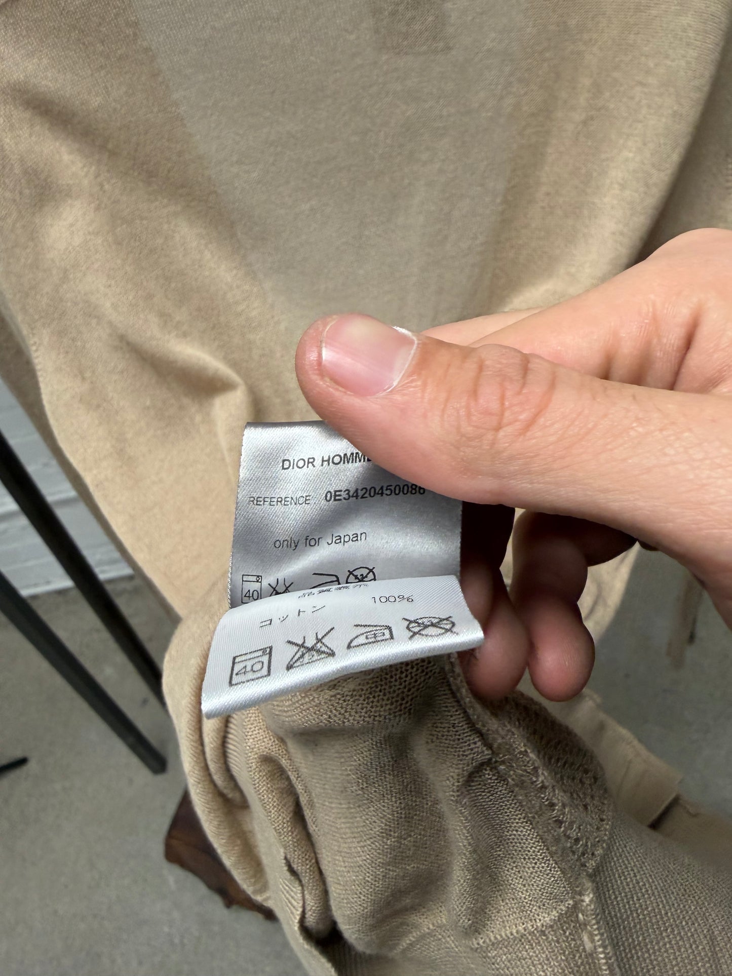 SS2010 Dior Homme Mesh Layered Tan Knit Cardigan