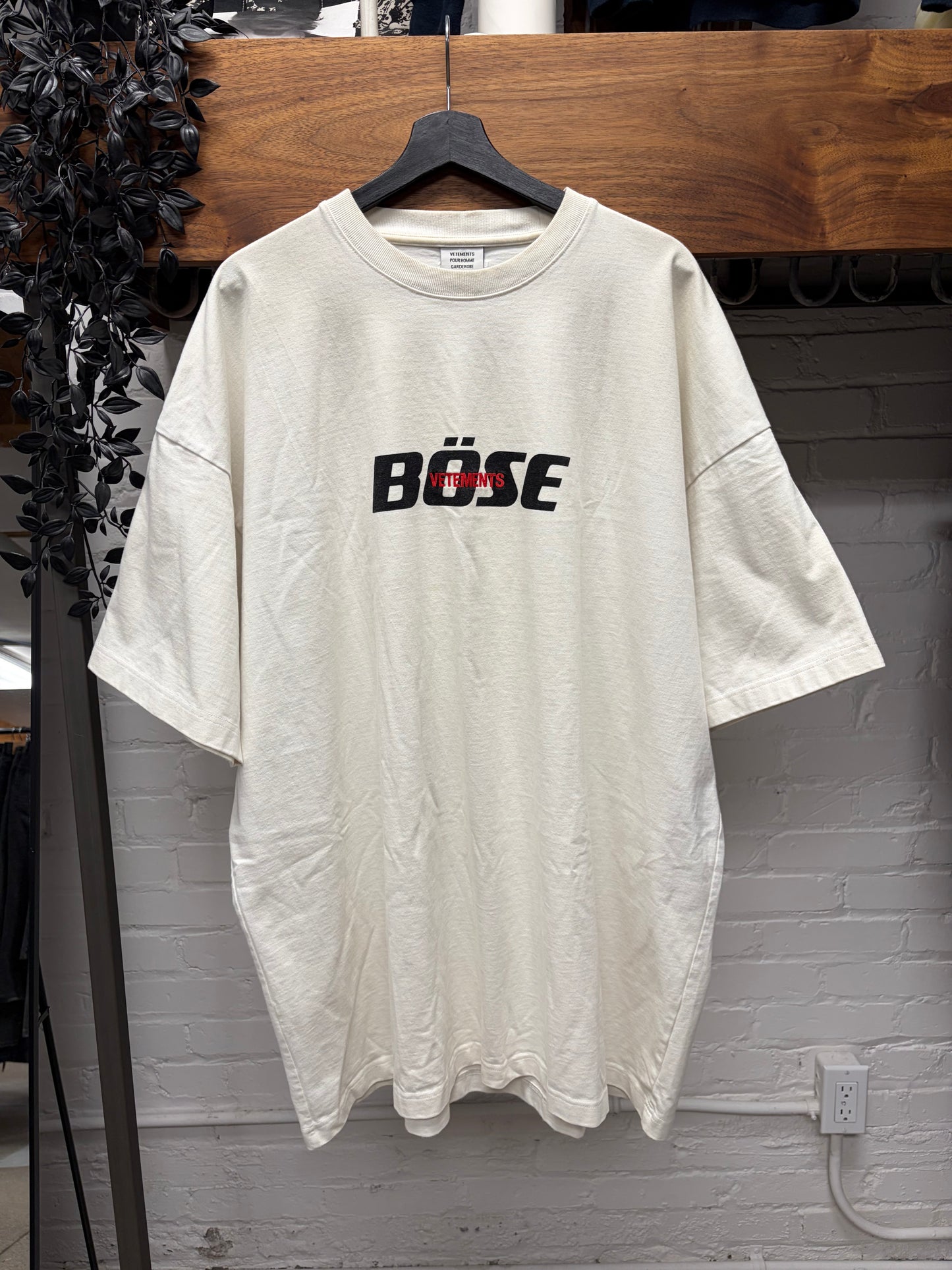 SS2020 Vetements x Bose Embroidered Logo Oversized T-Shirt