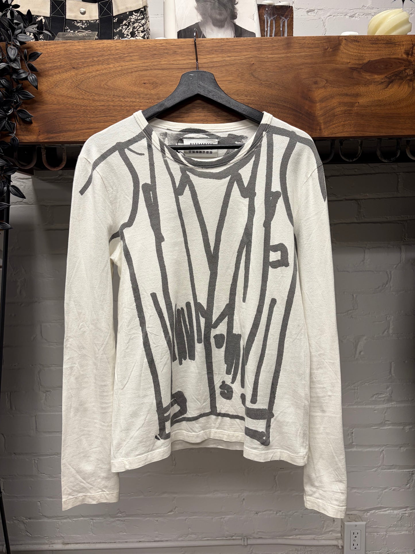 Maison Martin Margiela Trompe L’œil ‘Sketch Drawn Suiting’ Long Sleeve Shirt