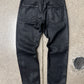 2000s Rick Owens ‘Berlin Cut’ Waxed Black Denim