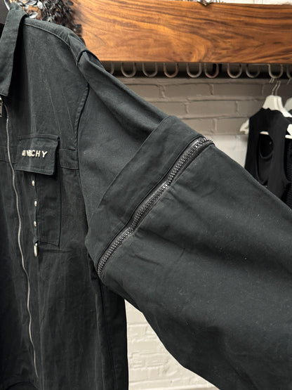 Givenchy by Matthew Williams Layered Black Studded D-Ring Work Jacket