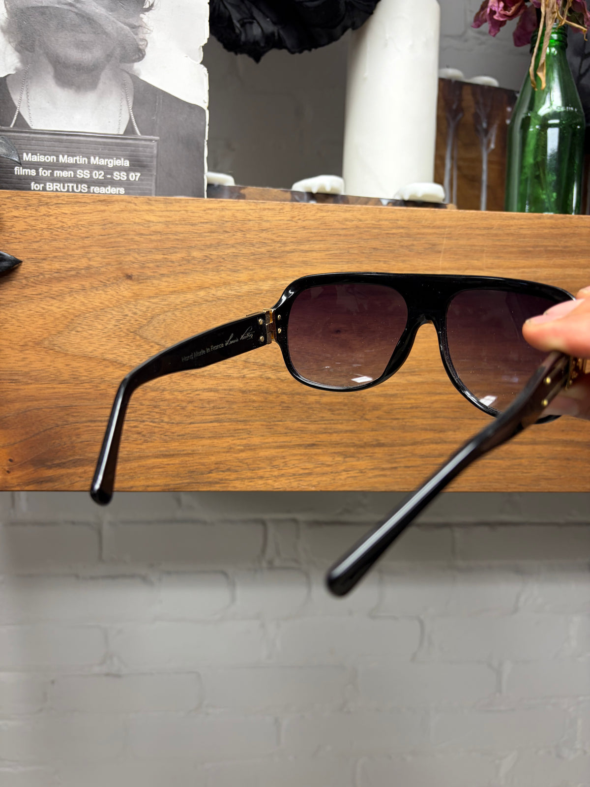 2004 Louis Vuitton ‘Millionaire’ 1.0 Black/Gold Monogram Aviator Sunglasses