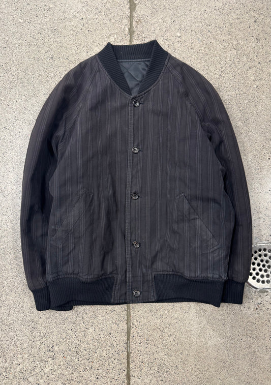 AW1989 Comme Des Garçons Striped Cotton Bomber Jacket