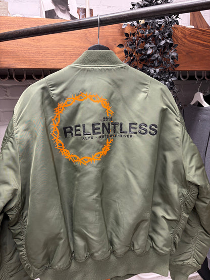 2018 Alyx Studios ‘Relentless’ Military Green MA-1 Bomber Jacket