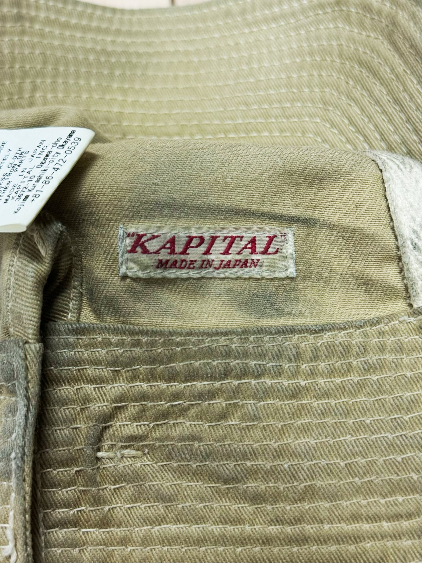 Kapital ‘Old Man & The Sea’ Leather Strapback Cap