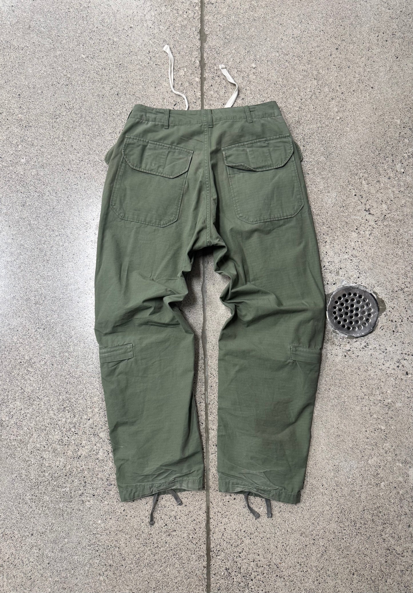 Engineered Garments Wide Leg Green Cargo Pants