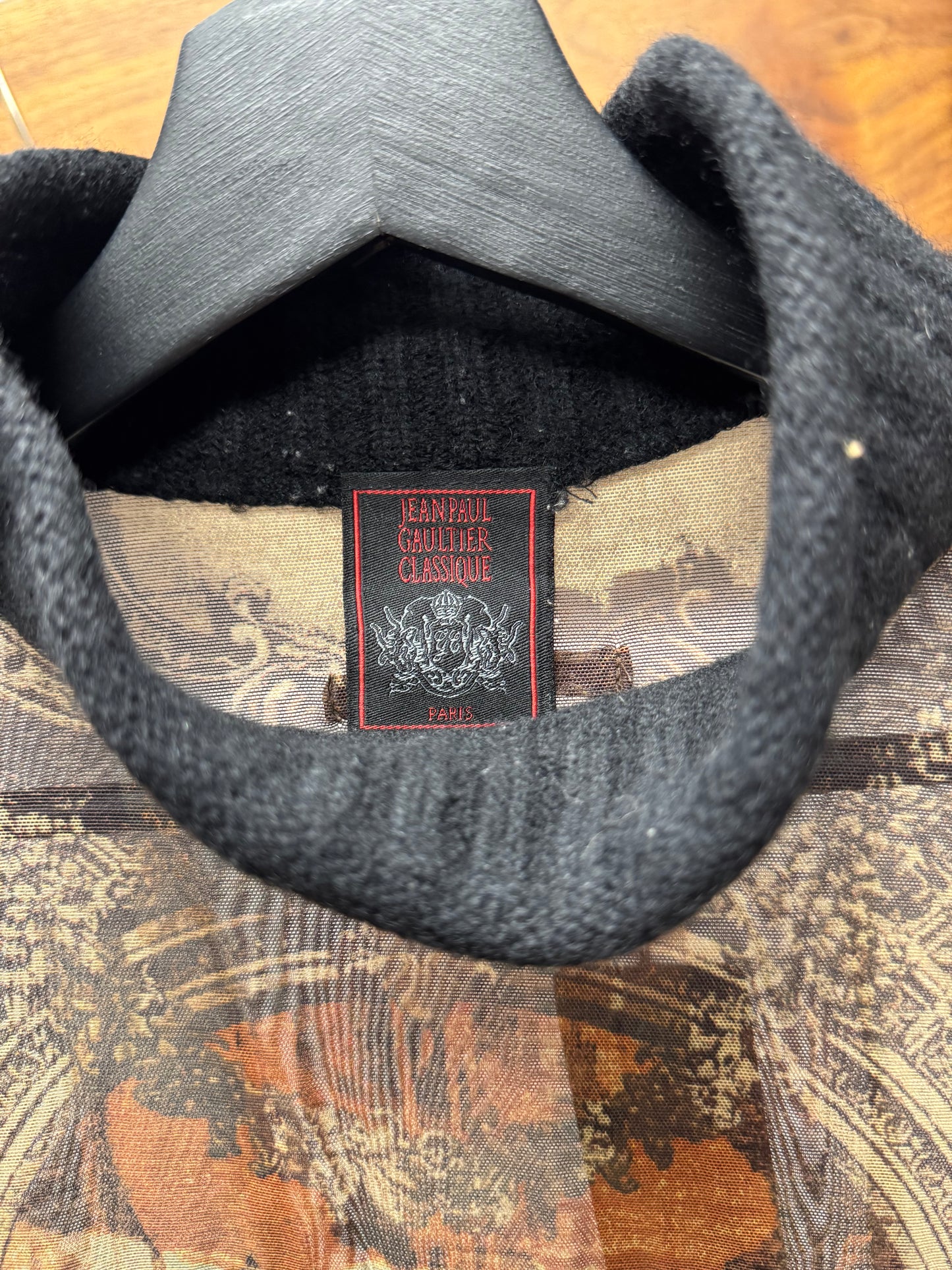 AW1998 Jean Paul Gaultier Gothic ‘Cathedral’ Mesh Long Sleeve Shirt