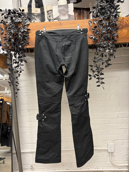 Moschino Black Harness Strap Bondage Denim