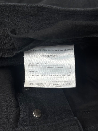 AW2013 Julius ‘J-Cut’ Jacquard Distressed Black Denim