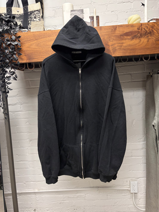 Alyx Studios Basic Black Cotton Zip-Up Hoodie