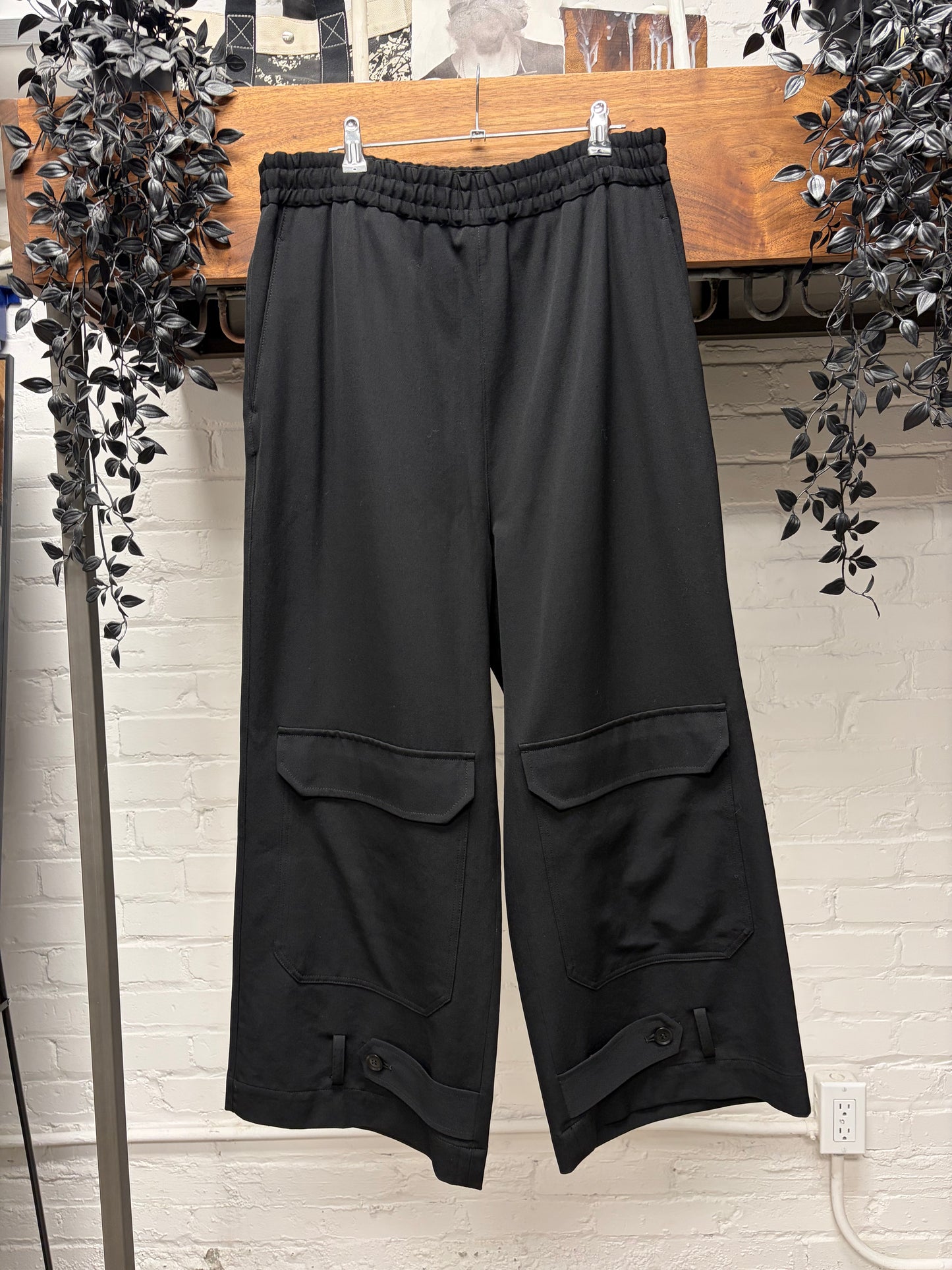 Yohji Yamamoto Y’s Wide Leg Black Cargo Pants