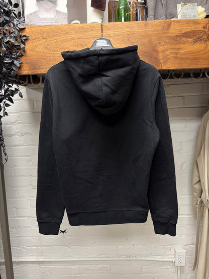 Balenciaga Panelled Upper Half Black/Grey Cotton Drawstring Pullover Hoodie