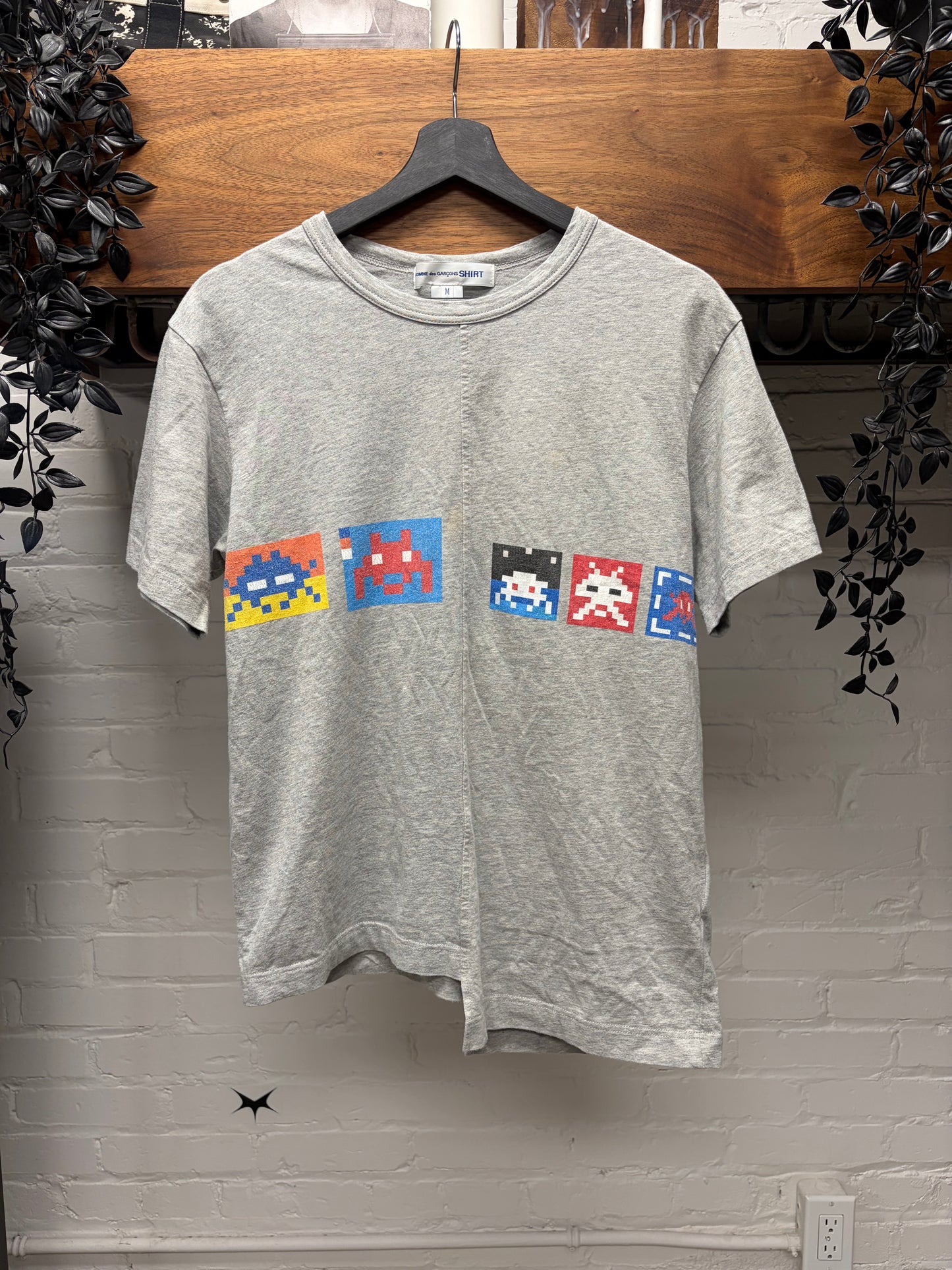 Comme Des Garçons Shirt x Invader Split Graphic T-Shirt