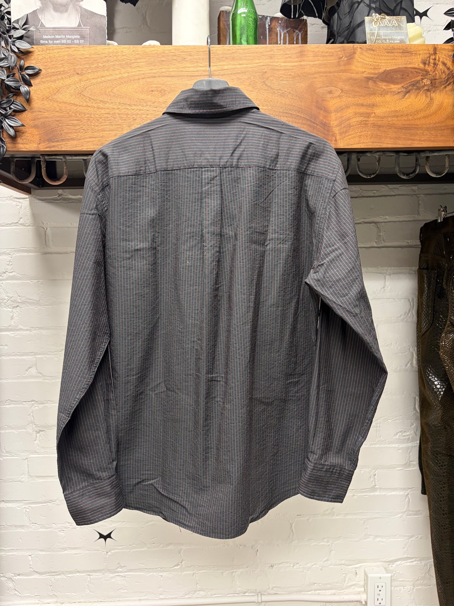 Vintage Yohji Yamamoto ‘A.A.R.’ Vertical Striped Black Button Up Shirt