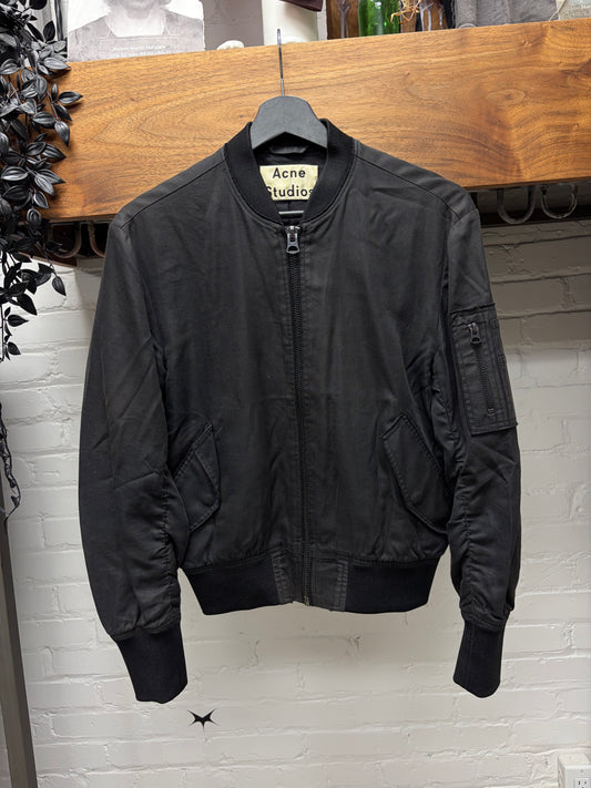 SS2014 Acne Studio  ‘Encore Struct’ Black ‘MA-1’ Bomber Jacket